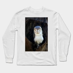 Sleeping Barn Owl Long Sleeve T-Shirt